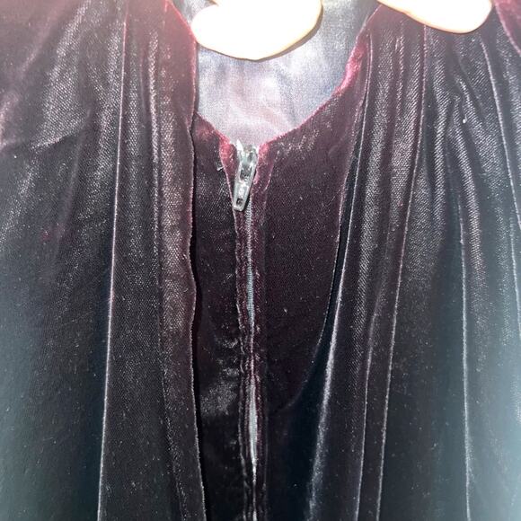 VIP Boutique long velvet prom formal gown spaghetti straps rhinestone bling 4 - Picture 5 of 8